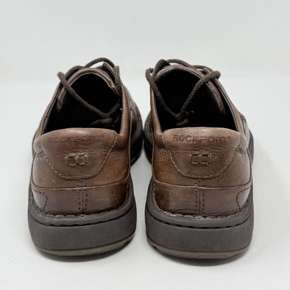 Rockport Blackville Derby Shoes Mens 10 W Wide Brown Tumbled Leather Casual main image 6